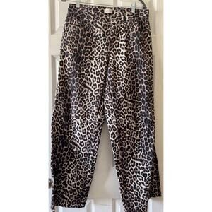 Pacsun Casey Low Rise Baggy Leopard Jeans Size 28